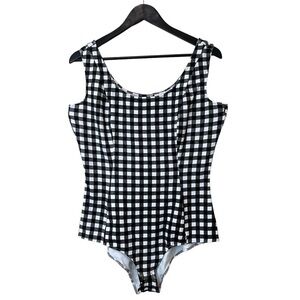 Glamour X Lane Bryant Shepherd Plaid Bodysuit -